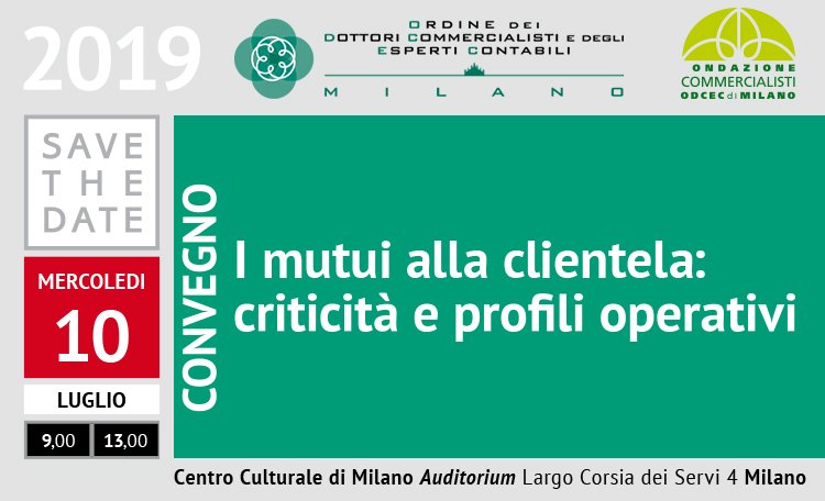 Roberto Capra coordinatore del convegno “I mutui alla clientela: criticità e profili operativi”